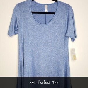 LuLaRoe Perfect T XXS Solid Blue NEW